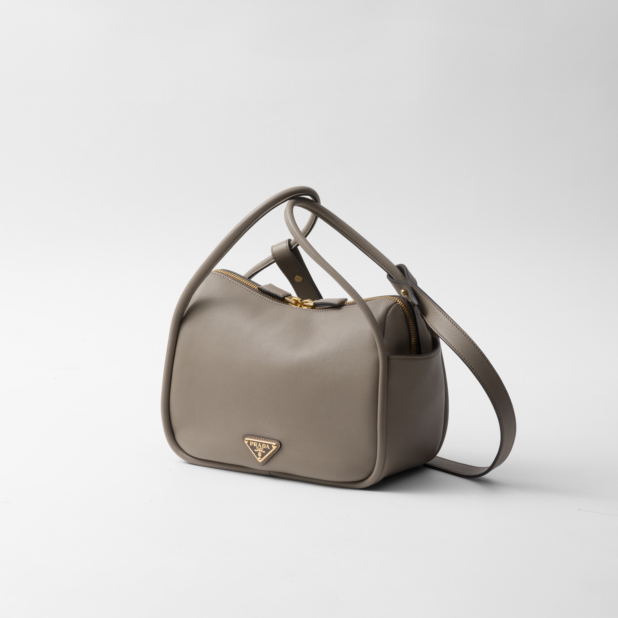 DARLING LEATHER HANDBAG, CLAY