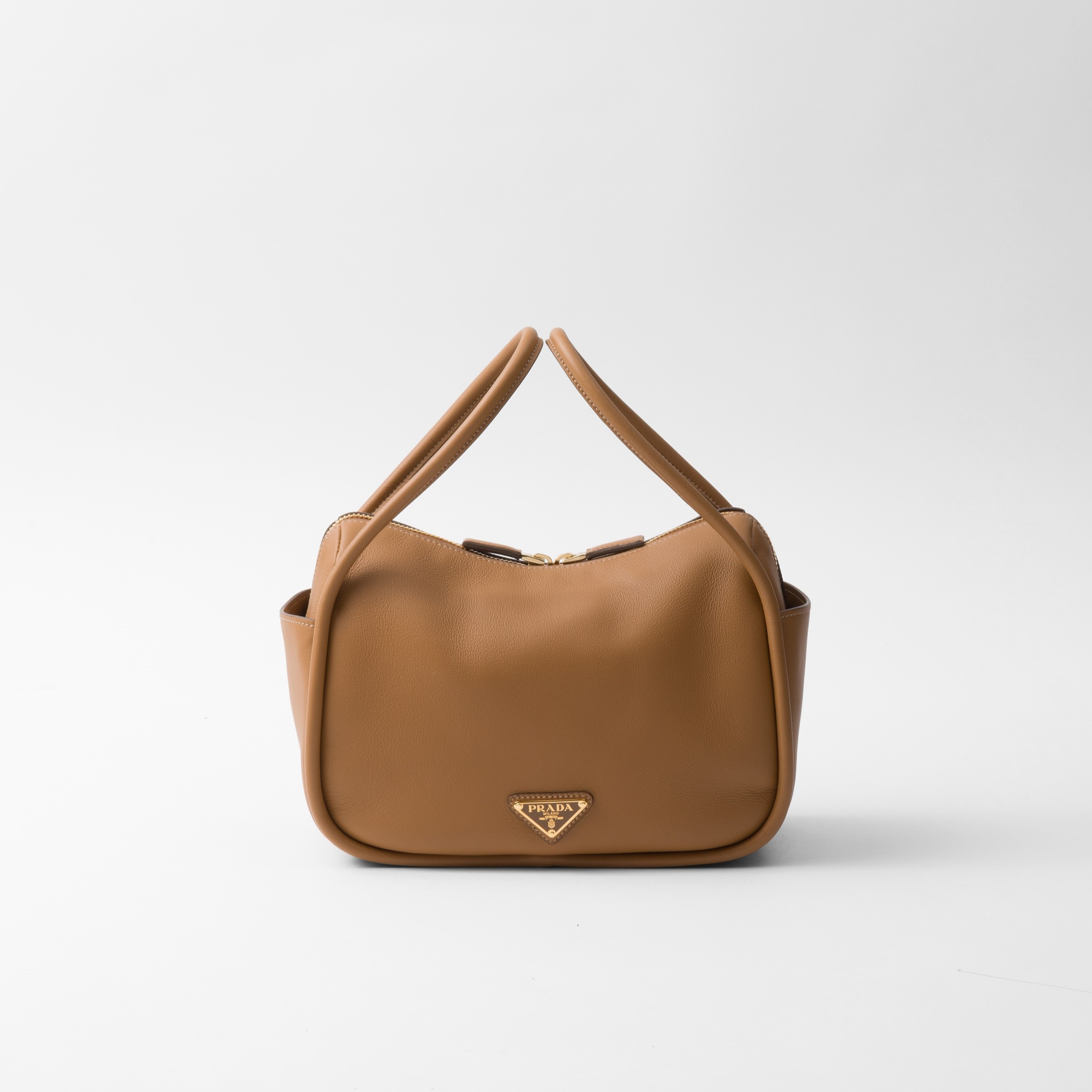 DARLING LEATHER HANDBAG, CARAMEL