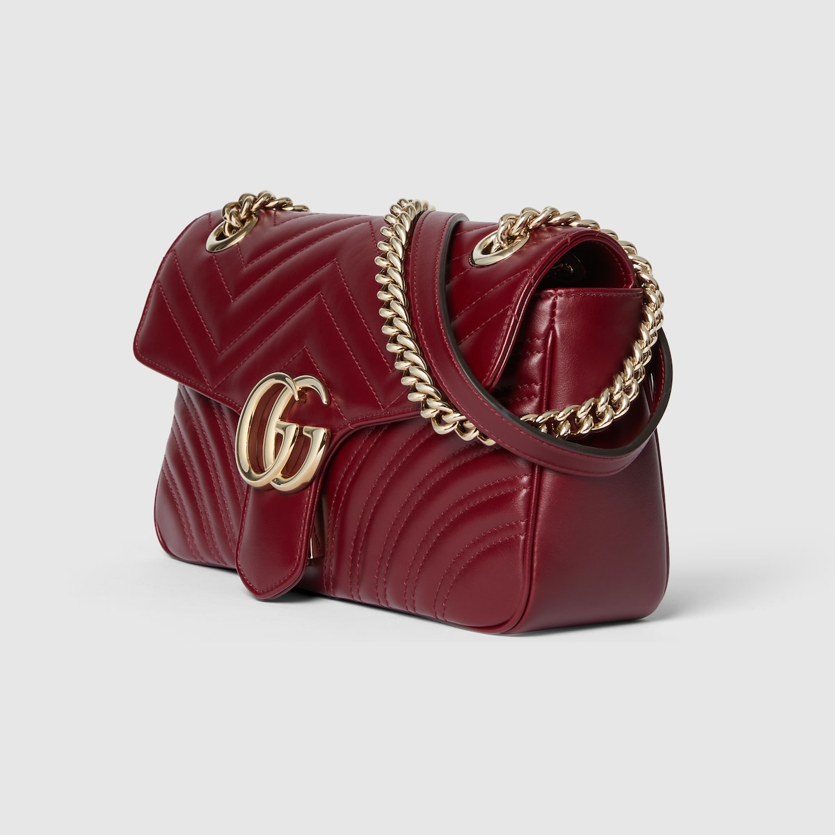 GG MARMONT SMALL SHOULDER BAG, RED