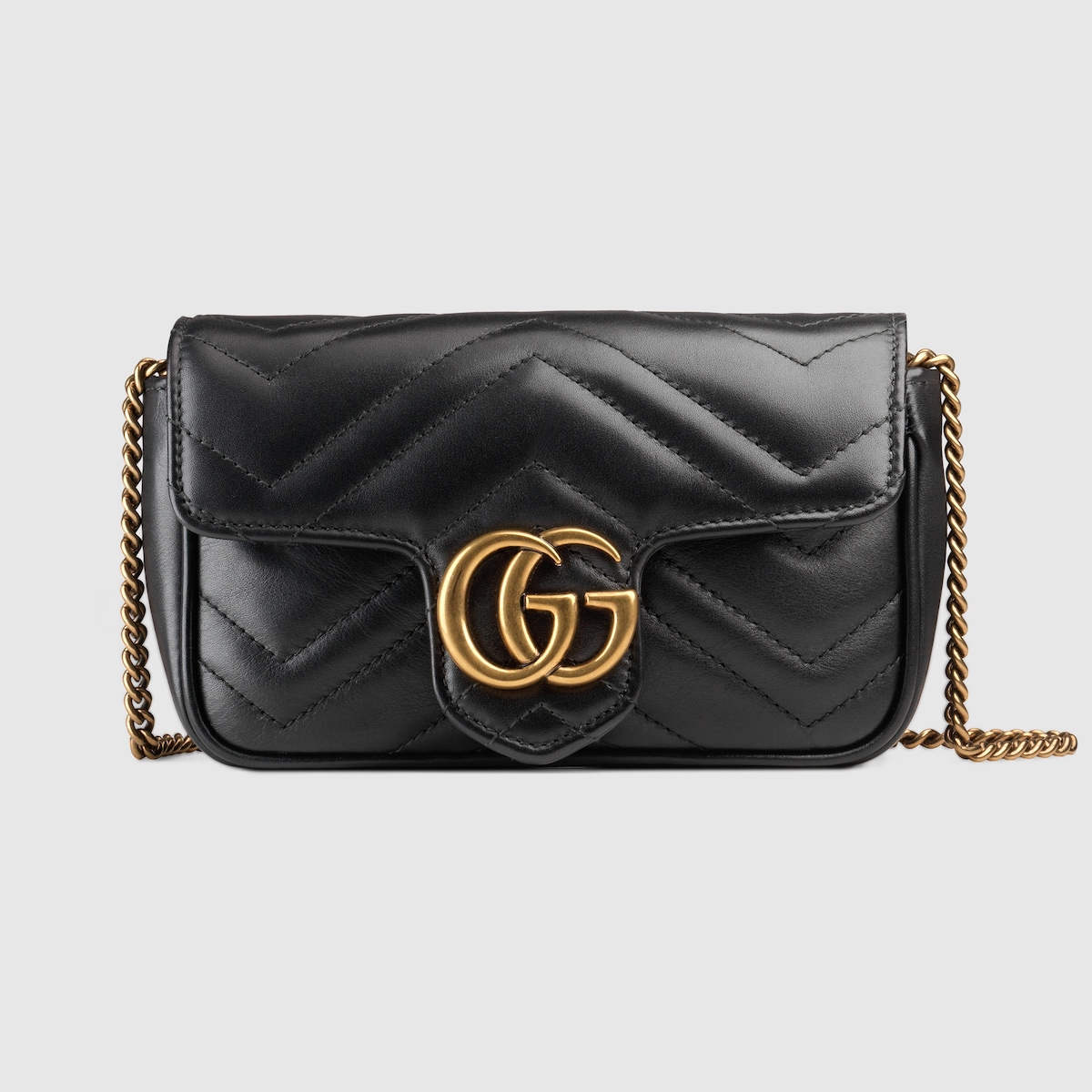 GG MARMONT SUPER MINI BAG, BLACK