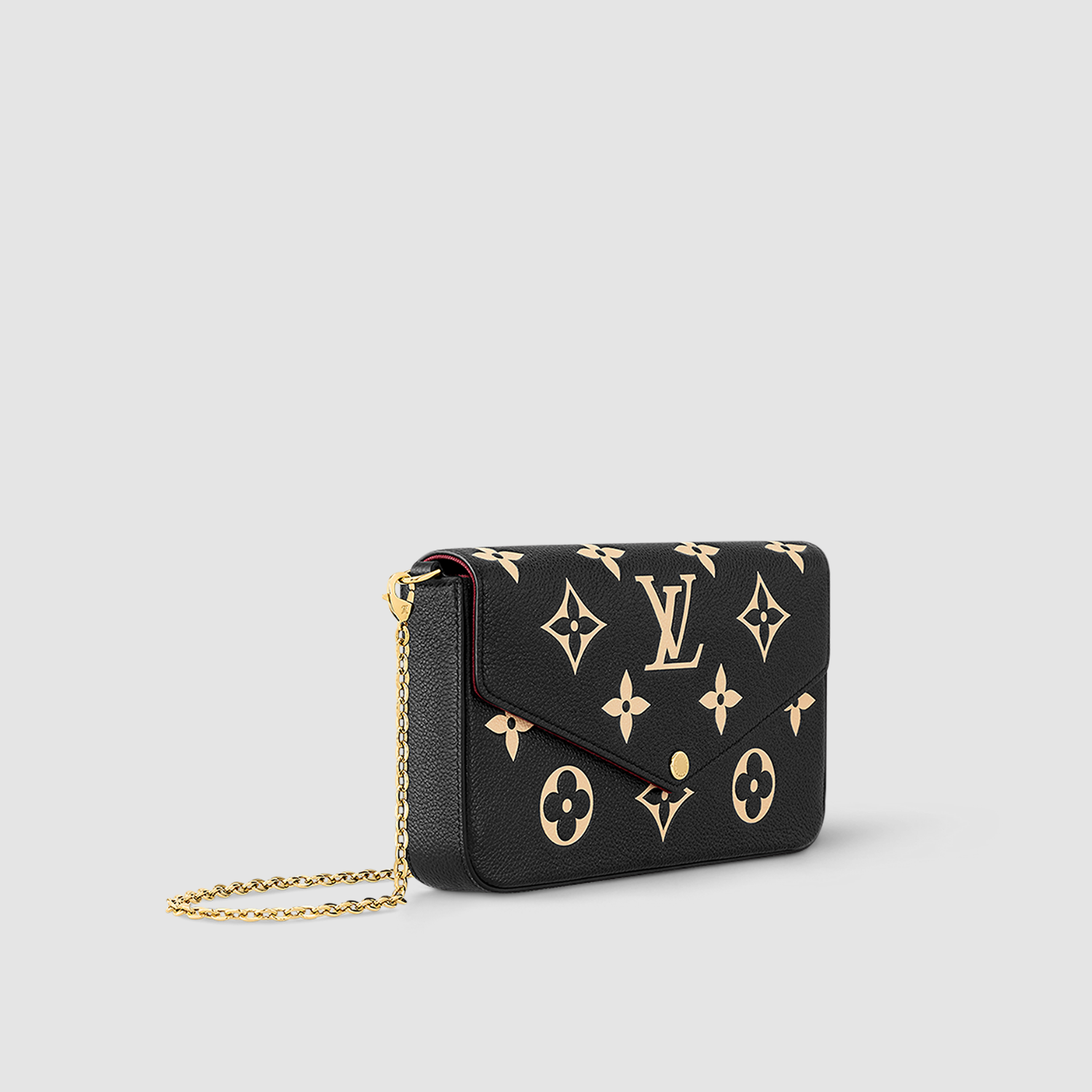 FÉLICIE POCHETTE, MONOGRAM EMPREINTE LEATHER/ BLACK/BEIGE