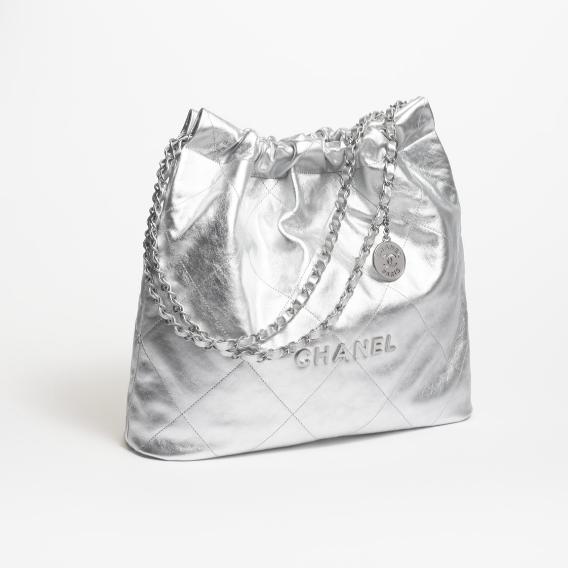 22 HANDBAG, SILVER