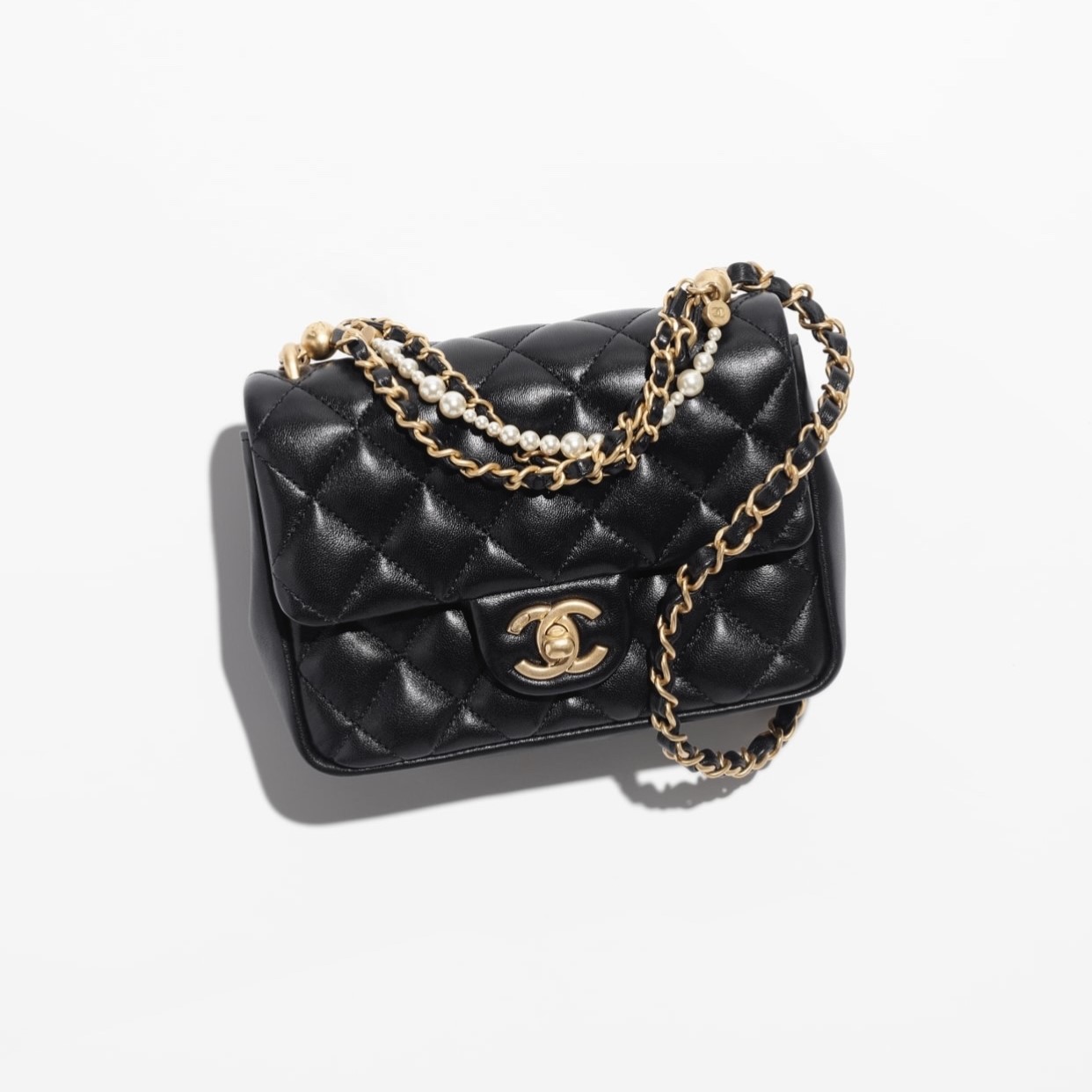 MINI FLAP BAG, BLACK