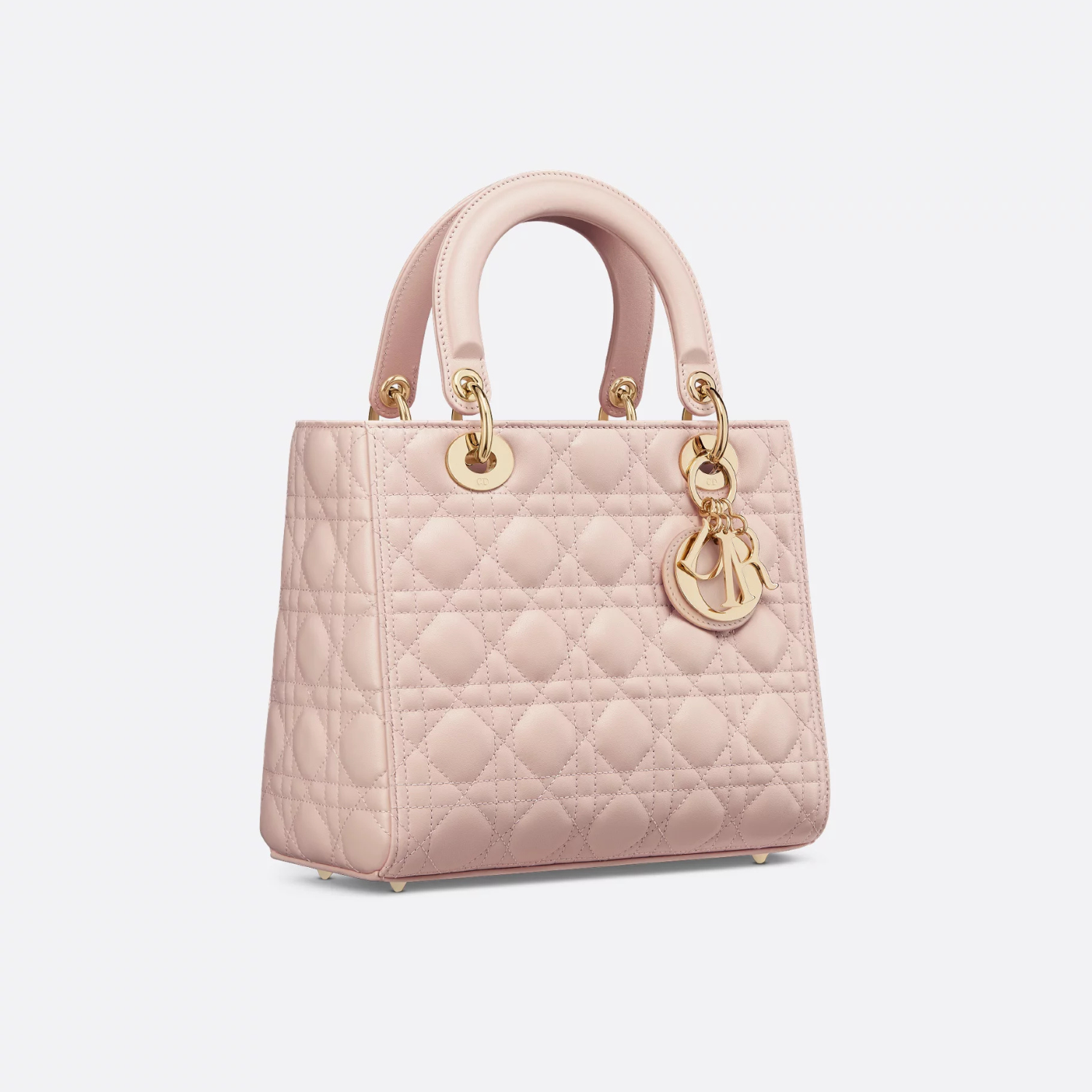 MEDIUM LADY D BAG, POWDER PINK