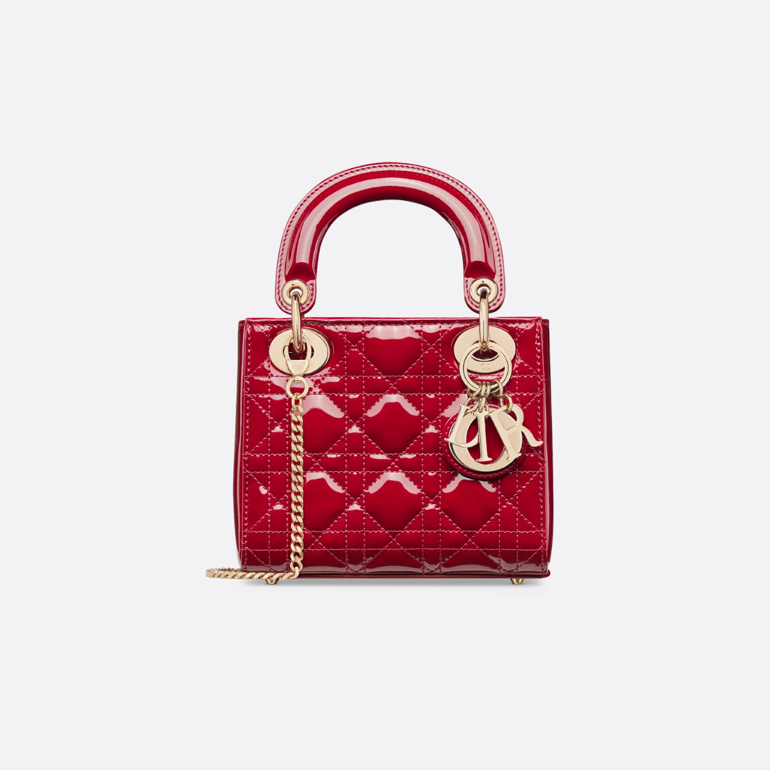 MINI LADY D BAG, CHERRY RED