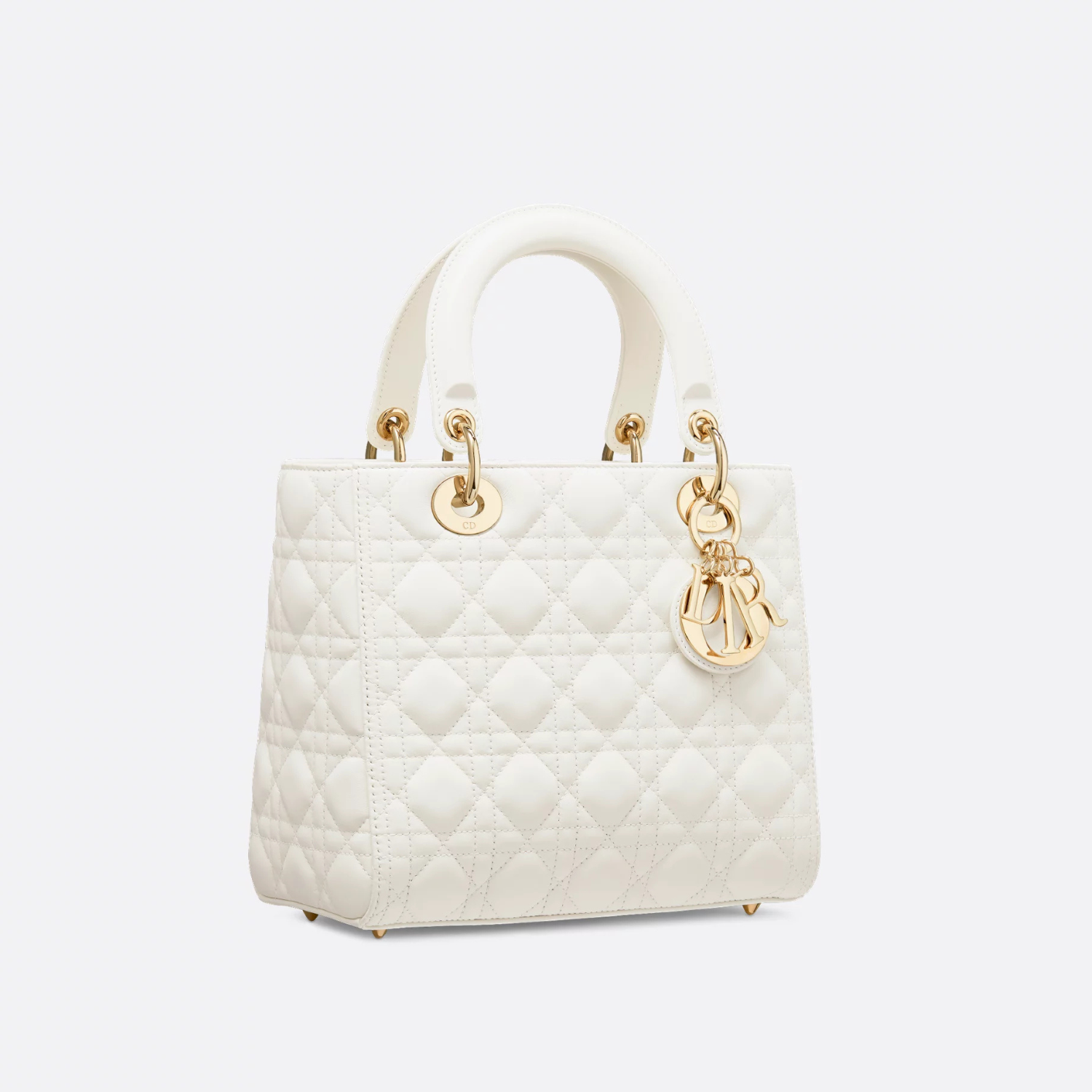 MEDIUM LADY D BAG, LATTE