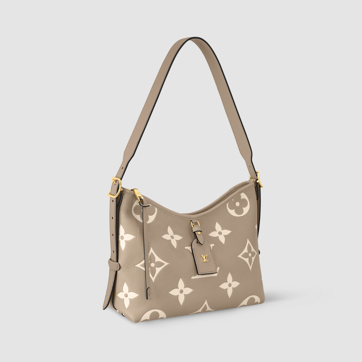 CARRYALL PM, BICOLOR MONOGRAM EMPREINTE LEATHER/ DOVE