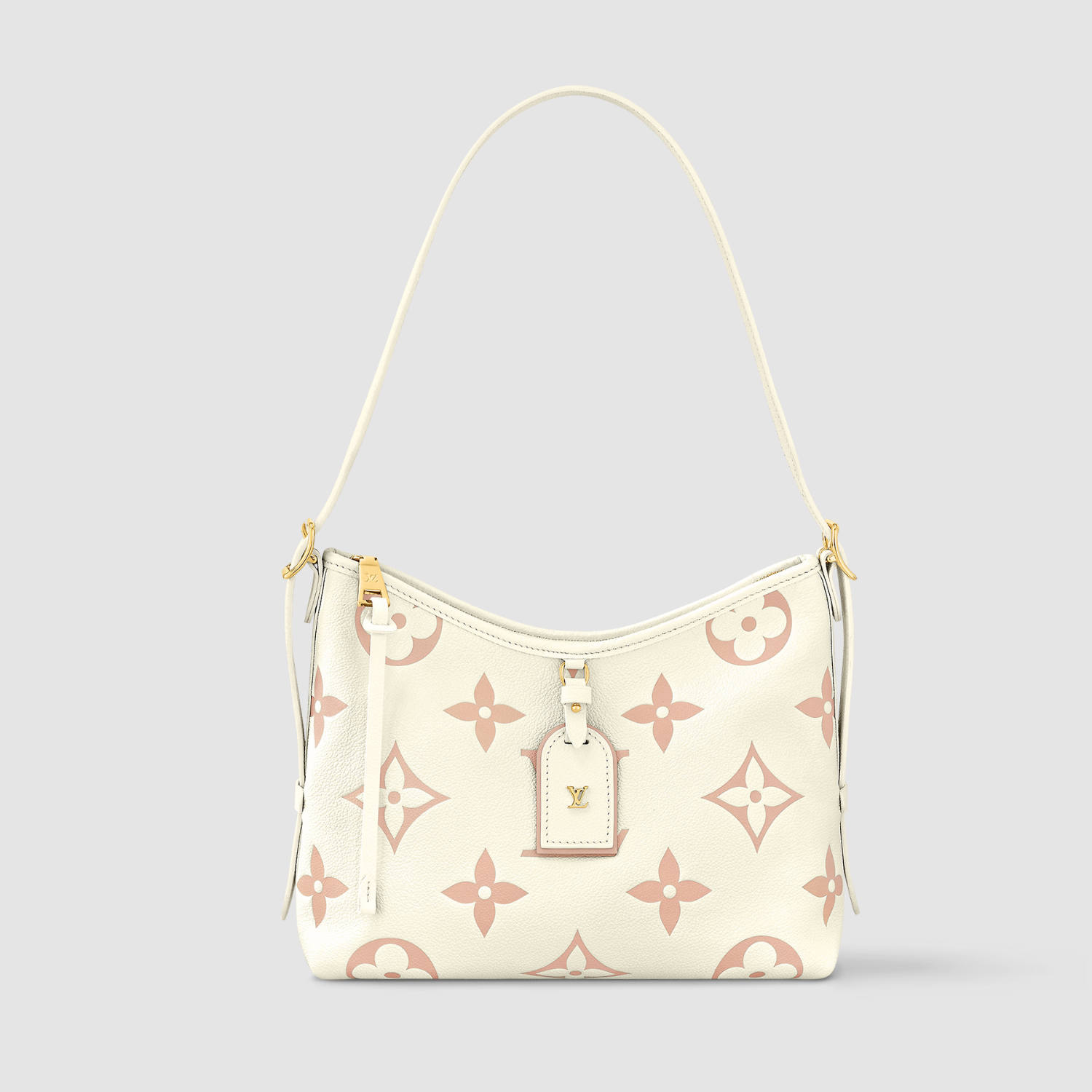 CARRYALL PM, BICOLOR MONOGRAM EMPREINTE LEATHER/ LATTE