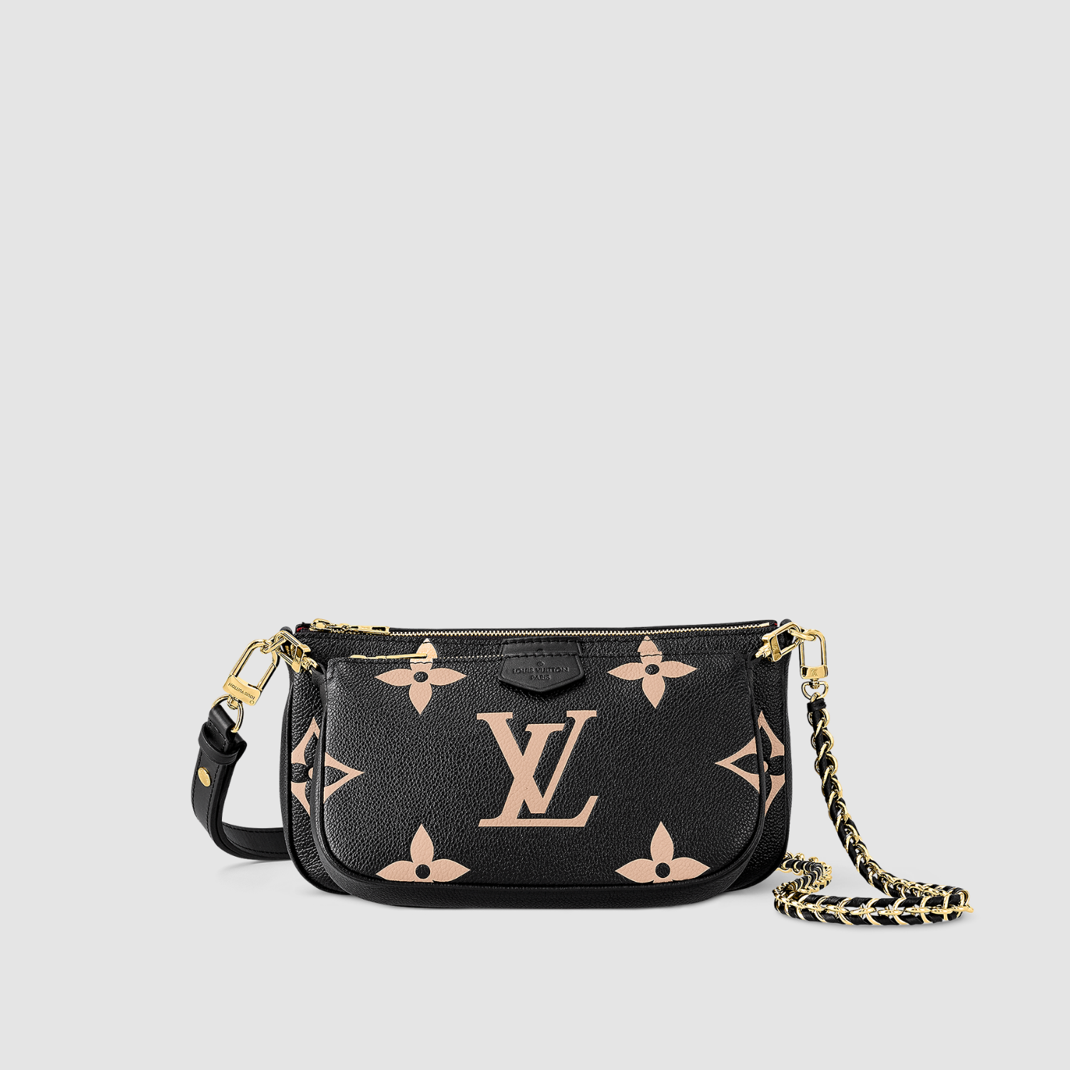 MULTI POCHETTE ACCESSOIRES, BICOLOR MONOGRAM EMPREINTE LEATHER/ BLACK