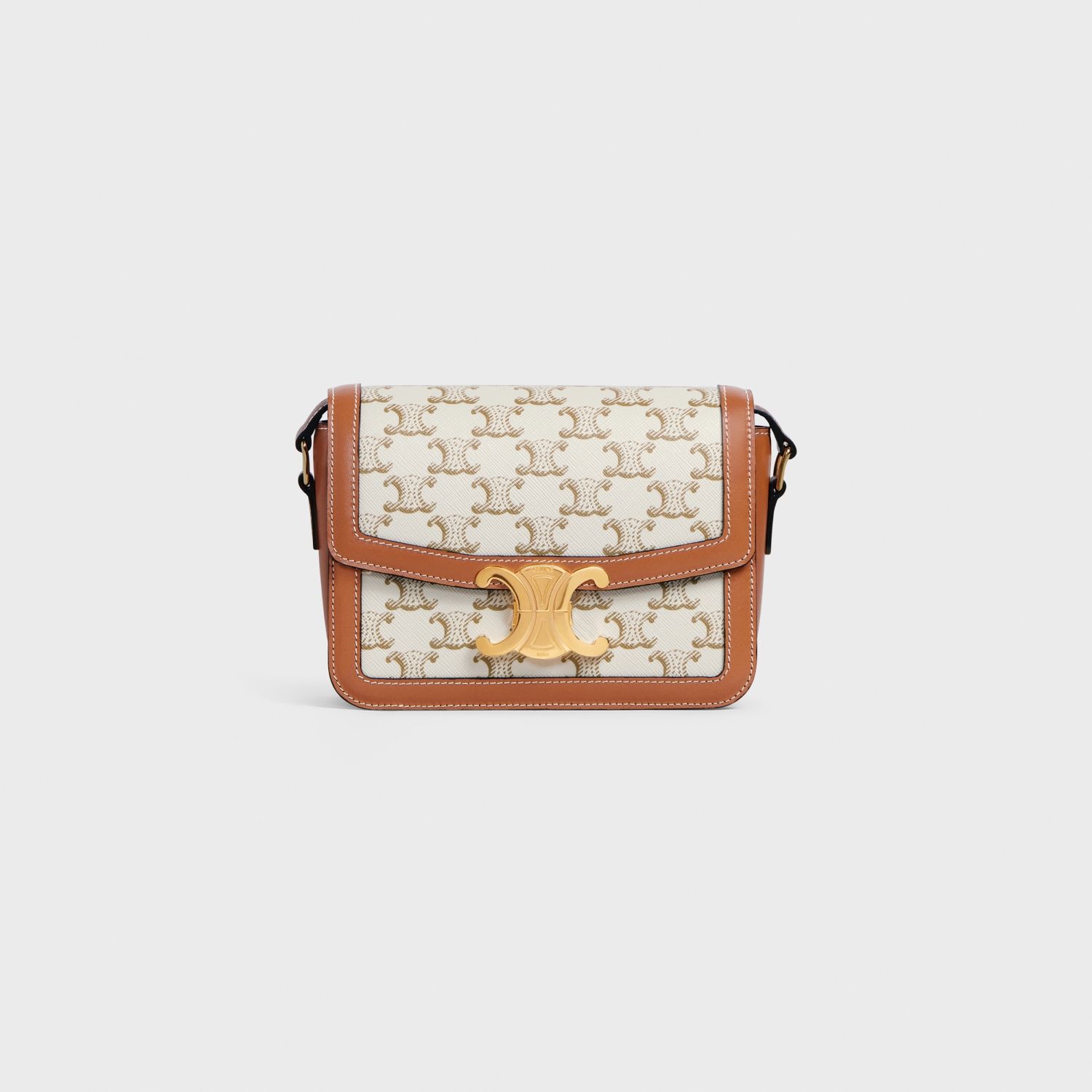 TEEN TRIOMPHE BAG, WHITE/ TAN