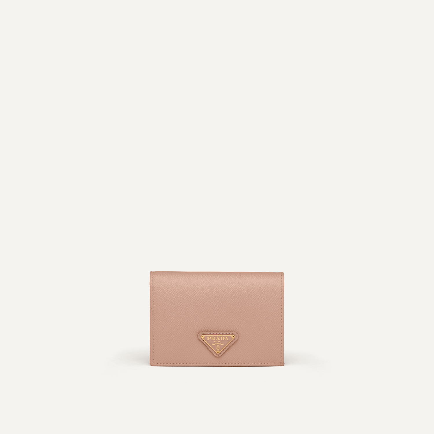 SMALL SAFFIANO LEATHER WALLET, POWDER PINK