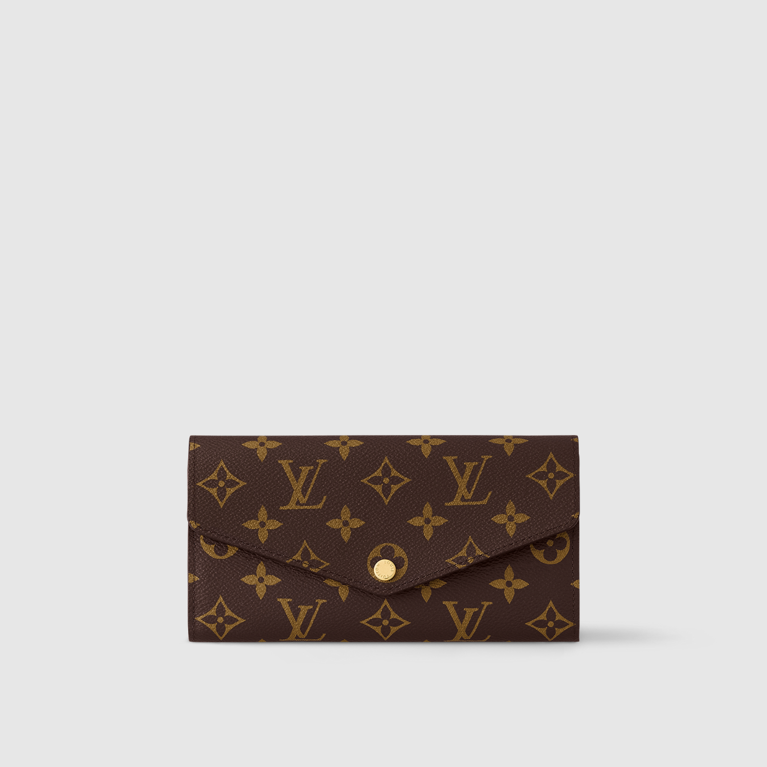 SARAH WALLET, MONOGRAM/ BROWN