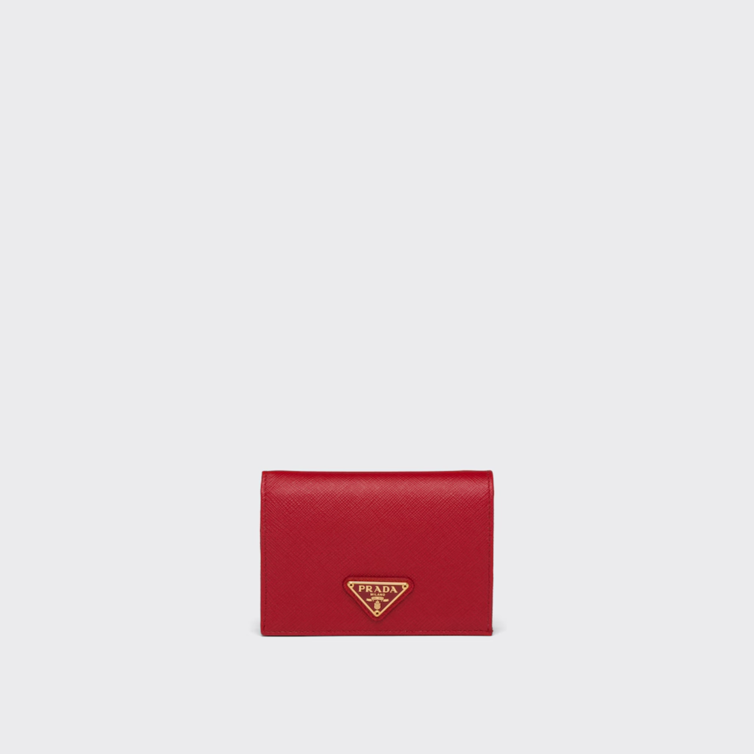 SMALL SAFFIANO LEATHER WALLET, FIERY RED