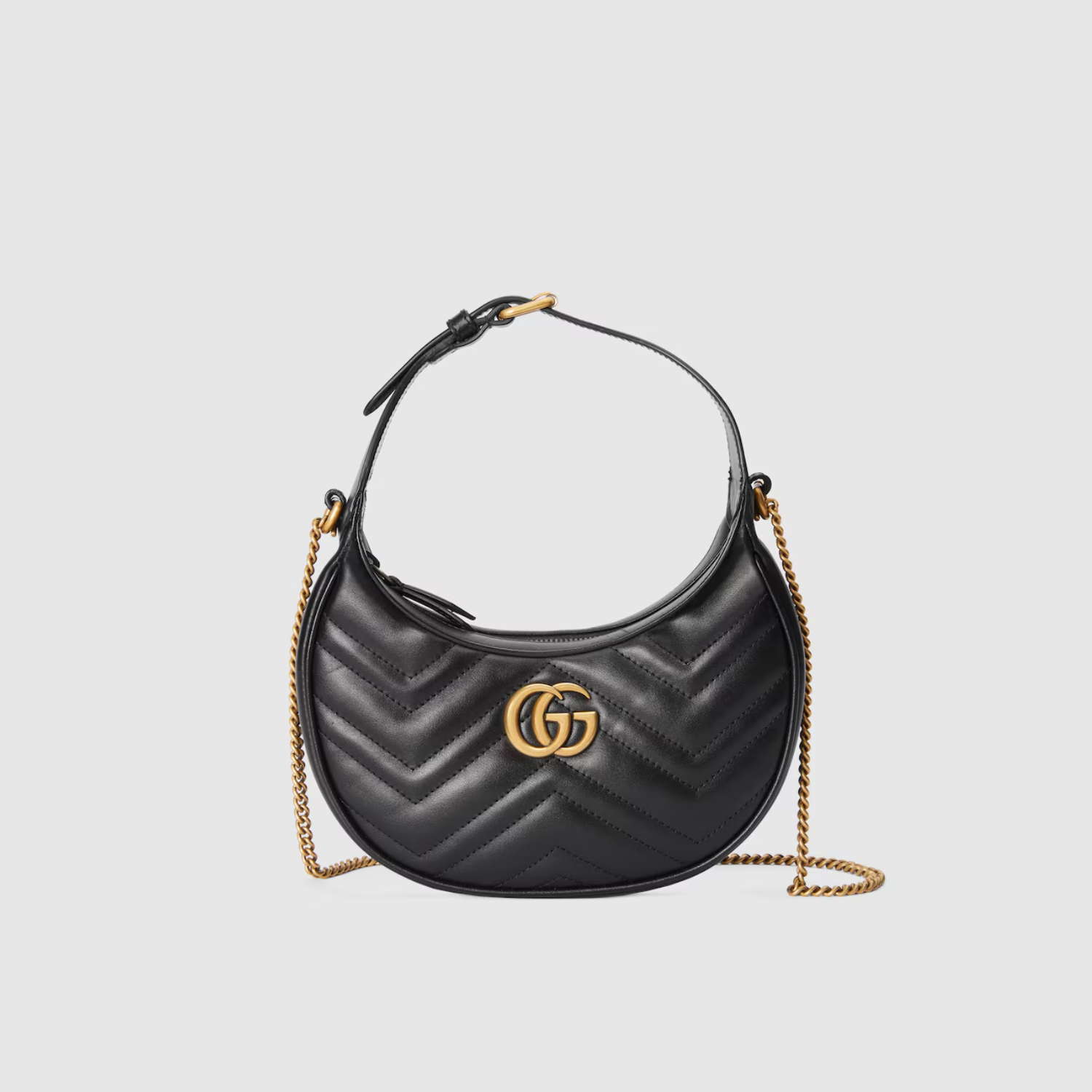 GG MARMONT MINI SHOULDER BAG, BLACK