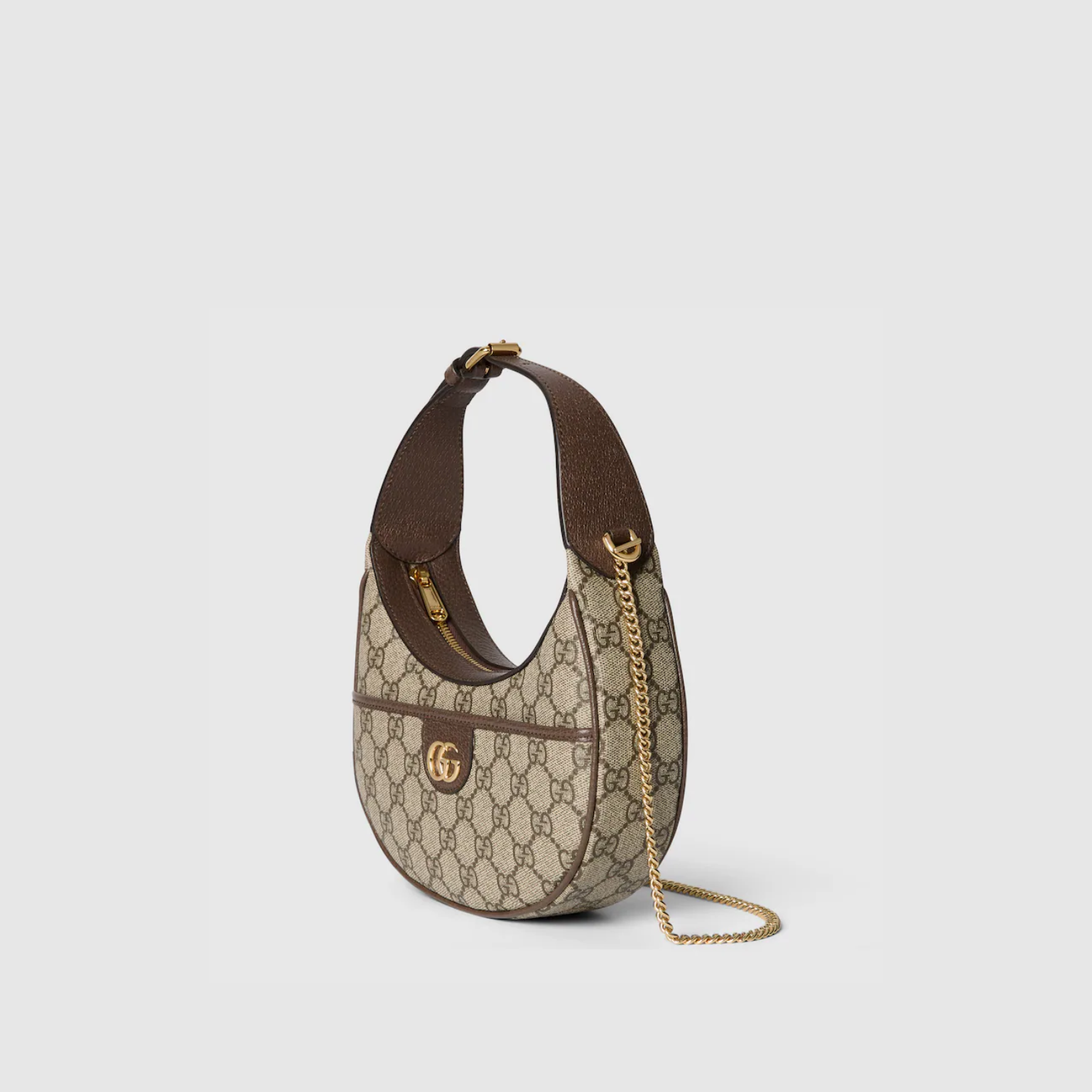 OPHIDIA SUPER MINI SHOULDER BAG, BEIGE AND EBONY