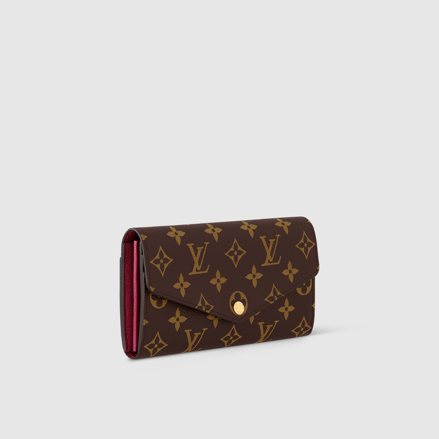 SARAH WALLET, MONOGRAM/ FUCHSIA