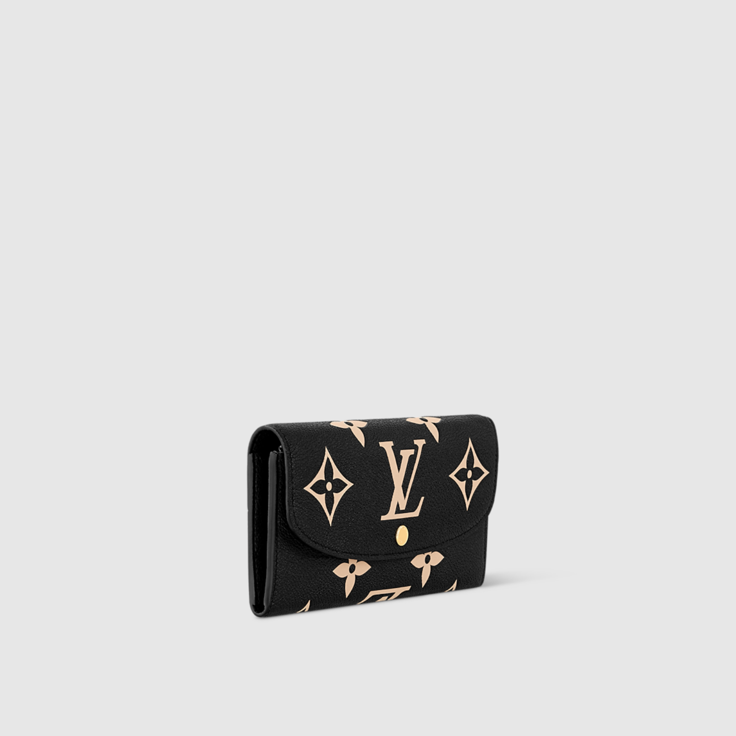 EMILIE WALLET, BICOLOR MONOGRAM EMPREINTE LEATHER/ BLACK/BEIGE