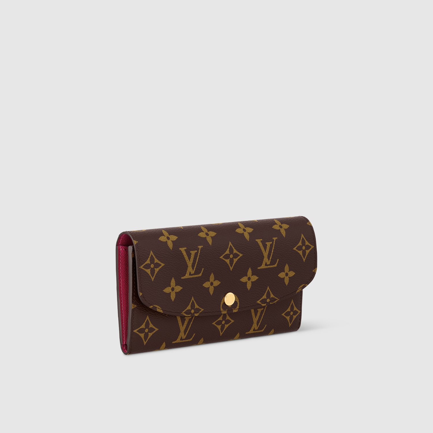 EMILIE WALLET, MONOGRAM/ FUCHSIA