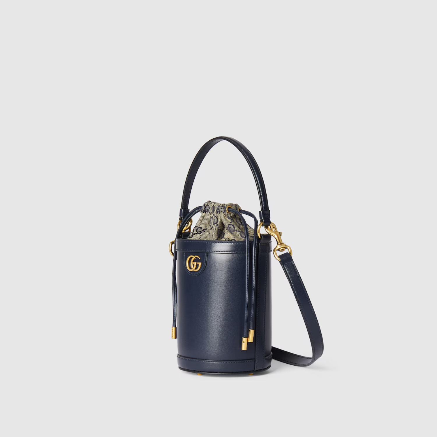 OPHIDIA MINI BUCKET BAG, BLACK