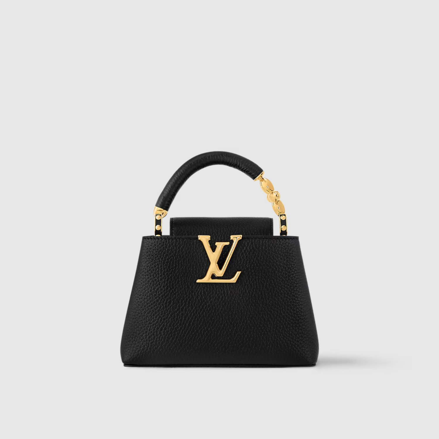 CAPUCINES MINI, BLACK WITH LV FLOWER