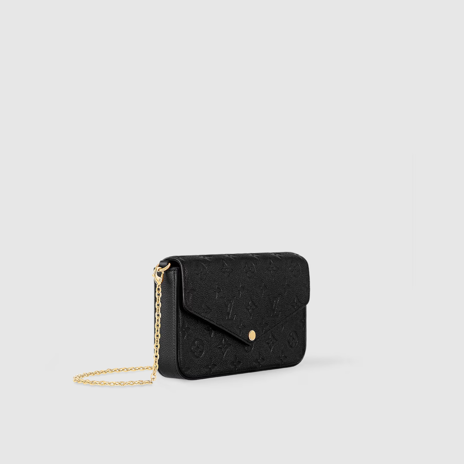 FÉLICIE POCHETTE, MONOGRAM EMPREINTE LEATHER/ BLACK